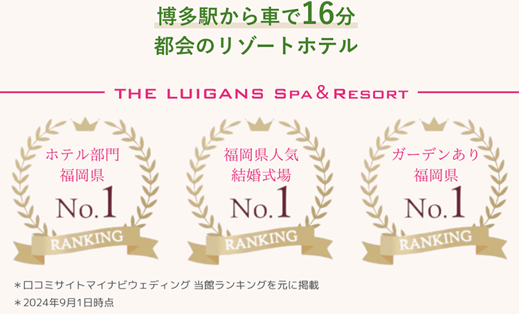 新郎新婦やゲストの皆さまから満足度の高い口コミを頂戴しております。